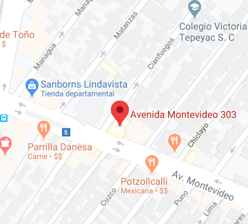Sucursal Lindavista - Avenida Montevideo número 303, piso cuarto números 401 y 402 colonia Lindavista, Alcaldía Gustavo A. Madero, C.P. 07300, Ciudad de México